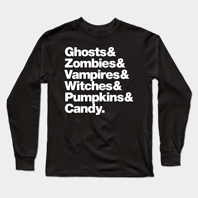 Halloween list in white Long Sleeve T-Shirt by NVDesigns